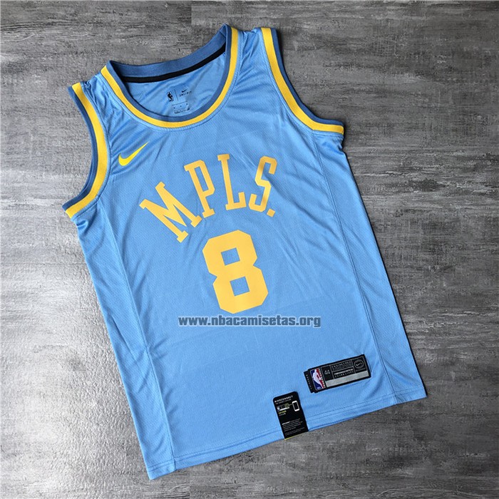 Camiseta Los Angeles Lakers Kobe Bryant NO 8 & 24 Classic 2017-18 Azul